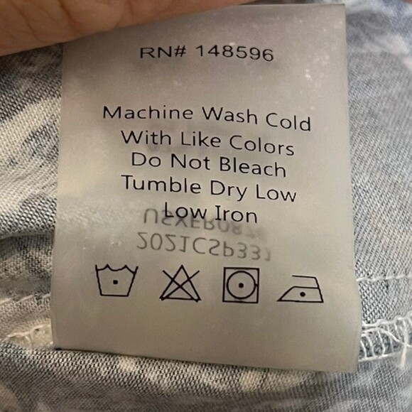 Universal Standard x Erdem Kalina Shirt Floral Ruffle Button Women’s XS Blue - Picture 12 of 12